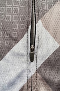 Bulk Custom Long Sleeve Cycling Shirts Order Grey Printed Zip Shirts Non-Slip Hem Racing Cycling Shirt Center SKCSCP021 detail view-3